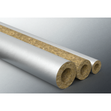 Минераловатный базальтовый цилиндр кашированный фольгой "ИЗОВЕНТ ® PIPE-ALU"